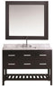 Design Element London 54" Single Sink Vanity Set in Espresso with White Carrera Marble Top