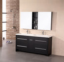 Design Element Perfecta 63" Double Sink Vanity Set in Espresso