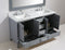 Design Element London 61" Double Sink Vanity Set in Gray Finish