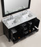 Design Element London 61" Double Sink Vanity Set in Espresso Finish