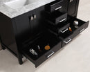 Design Element London 61" Double Sink Vanity Set in Espresso Finish