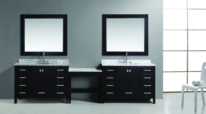 Design Element Two London 48" Single Sink Vanity Set in Espresso Finish with One Make-up table in Espresso