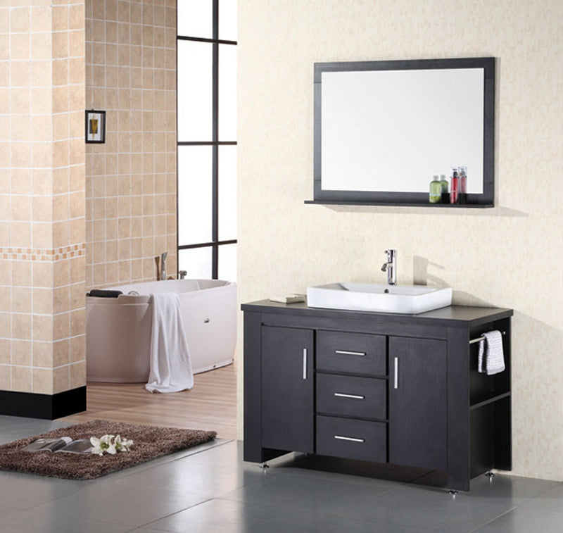 Design Element Washington 48" Single Sink Vanity Set in Espresso