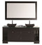 Design Element Oasis 72" Double Sink Vanity Set with Decorative Drawer in Espresso