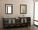 Design Element Galatian 88" Double Sink Vanity Set in Espresso