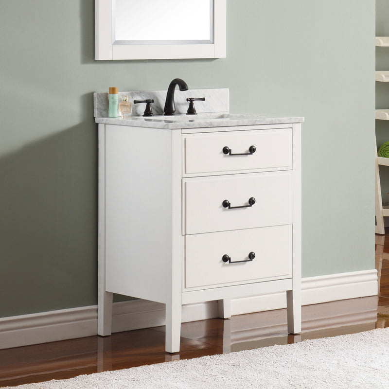 Avanity Delano 25 inch Vanity Combo DELANO-VS24-WT-C