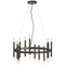 Dainolite 24 Light Incandescent Chandelier Matte Black Finish DER-2424C-MB