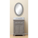 Water Creation 24" Cashmere Gray Single Sink Bathroom Vanity with Matching Framed Mirror From The Derby Collection DE24CW01CG-O21000000