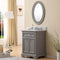 Water Creation 24" Cashmere Gray Single Sink Bathroom Vanity From The Derby Collection DE24CW01CG-000000000