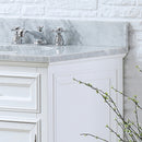 Water Creation 30" Pure White Single Sink Bathroom Vanity with Faucet From The Derby Collection DE30CW01PW-000BX0901