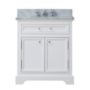 Water Creation 30" Pure White Single Sink Bathroom Vanity with Faucet From The Derby Collection DE30CW01PW-000BX0901