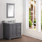 Water Creation 36" Wide Cashmere Gray Single Sink Carrara Marble Bathroom Vanity with Matching Mirror and Faucet From The Derby Collection DE36CW01CG-B24BX0901