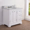 Water Creation 36" Wide Pure White Single Sink Carrara Marble Bathroom Vanity From The Derby Collection DE36CW01PW-000000000