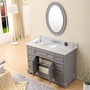 Water Creation 48" Cashmere Gray Single Sink Bathroom Vanity with Matching Framed Mirror From The Derby Collection DE48CW01CG-O24000000