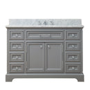 Water Creation 48" Cashmere Gray Single Sink Bathroom Vanity From The Derby Collection DE48CW01CG-000000000