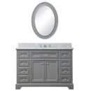 Water Creation 48" Cashmere Gray Single Sink Bathroom Vanity with Matching Framed Mirror From The Derby Collection DE48CW01CG-O24000000