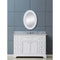 Water Creation 48" Pure White Single Sink Bathroom Vanity with Matching Framed Mirror and Faucet From The Derby Collection DE48CW01PW-O24BX0901