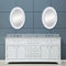 Water Creation 60" Pure White Double Sink Bathroom Vanity with Faucet From The Derby Collection DE60CW01PW-000BX0901