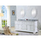 Water Creation 60" Pure White Double Sink Bathroom Vanity From The Derby Collection DE60CW01PW-000000000