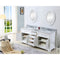 Water Creation 60" Pure White Double Sink Bathroom Vanity with Faucet From The Derby Collection DE60CW01PW-000BX0901