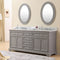 Water Creation 72" Cashmere Gray Double Sink Bathroom Vanity From The Derby Collection DE72CW01CG-000000000