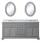 Water Creation 72" Cashmere Gray Double Sink Bathroom Vanity with Matching Framed Mirrors From The Derby Collection DE72CW01CG-O24000000