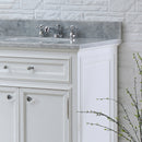 Water Creation 72" Pure White Double Sink Bathroom Vanity with Matching Framed Mirrors From The Derby Collection DE72CW01PW-O24000000