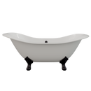 Cambridge Plumbing Cast Iron Double Ended Slipper Tub 71"x30" No Drillings Rub BRZ Feet