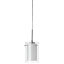 Dainolite Single Pendant Clear/White Glass DL293701-SC