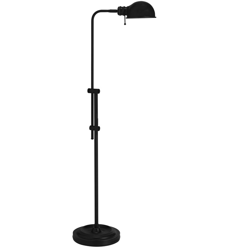 Dainolite 1 Light Incandescent Adjustable Pharmacy Floor Lamp Matte Black DM1958F-MB