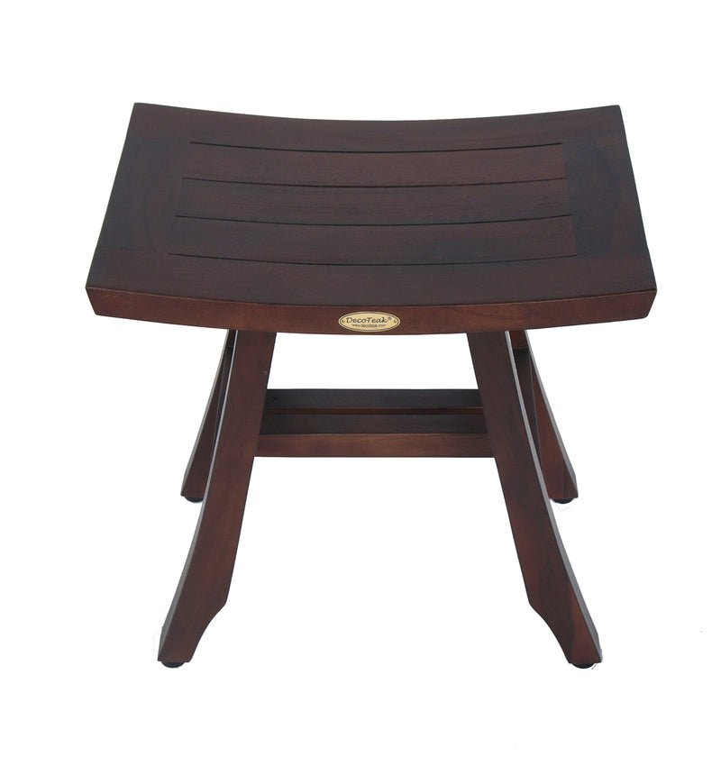 DecoTeak Satori 18" Eastern Style Teak Shower Bench Stool