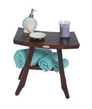 DecoTeak Satori 18" Eastern Style Teak Shower Bench Stool