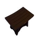 DecoTeak Serenity 18" Eastern Style Teak Shower Bench Stool with Shelf DT101