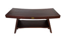 DecoTeak Serenity 35" Eastern Style Teak Shower Bench with Shelf