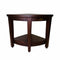 DecoTeak Oasis Teak Corner Shower Bench with Shelf DT104