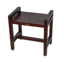 DecoTeak Eleganto 20" Ergonomic Teak Shower Stool with LiftAid Arms