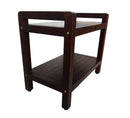 DecoTeak Classic 24" Ergonomic Teak Shower Stool with LiftAid Arms and Shelf DT108