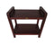 DecoTeak Eleganto 24" Extended Height Ergonomic Teak Shower Stool with LiftAid Arms and Shelf