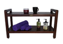 DecoTeak Classic 35" Extended LENGTH Ergonomic Teak Shower Stool with LiftAid Arms and Shelf DT110