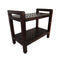 DecoTeak Espalier 24" Teak Lattice Shower Bench with Shelf and LiftAide Arms