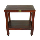 DecoTeak Eleganto 18" Teak Shower Bench with Shelf