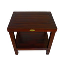 DecoTeak Eleganto 18" Teak Shower Bench with Shelf