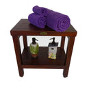 DecoTeak Classic 18" Teak Shower Bench with Shelf DT114