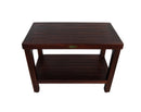 DecoTeak Eleganto 24" Teak Shower Bench with Shelf