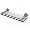 Allied Brass Dottingham 16 Inch Glass Shelf with Gallery Rail DT-1-16-GAL-PEW