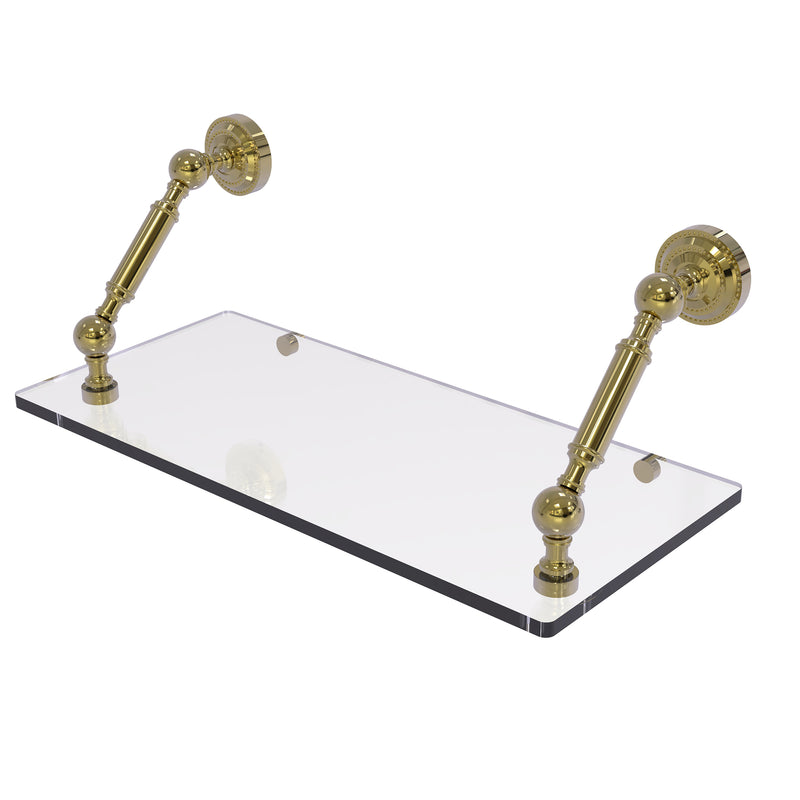 Allied Brass Dottingham Collection 18 Inch Floating Glass Shelf DT-1-18-UNL