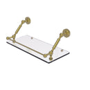 Allied Brass Dottingham 18 Inch Floating Glass Shelf with Gallery Rail DT-1-18-GAL-SBR