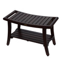 DecoTeak Harmony 30" Teak Shower Bench with Shelf and LiftAide Arms