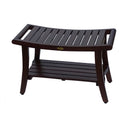 DecoTeak Harmony 30" Teak Shower Bench with Shelf and LiftAide Arms