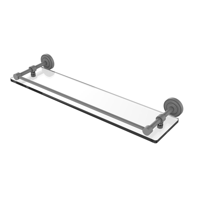 Allied Brass Dottingham 22 Inch Glass Shelf with Gallery Rail DT-1-22-GAL-GYM